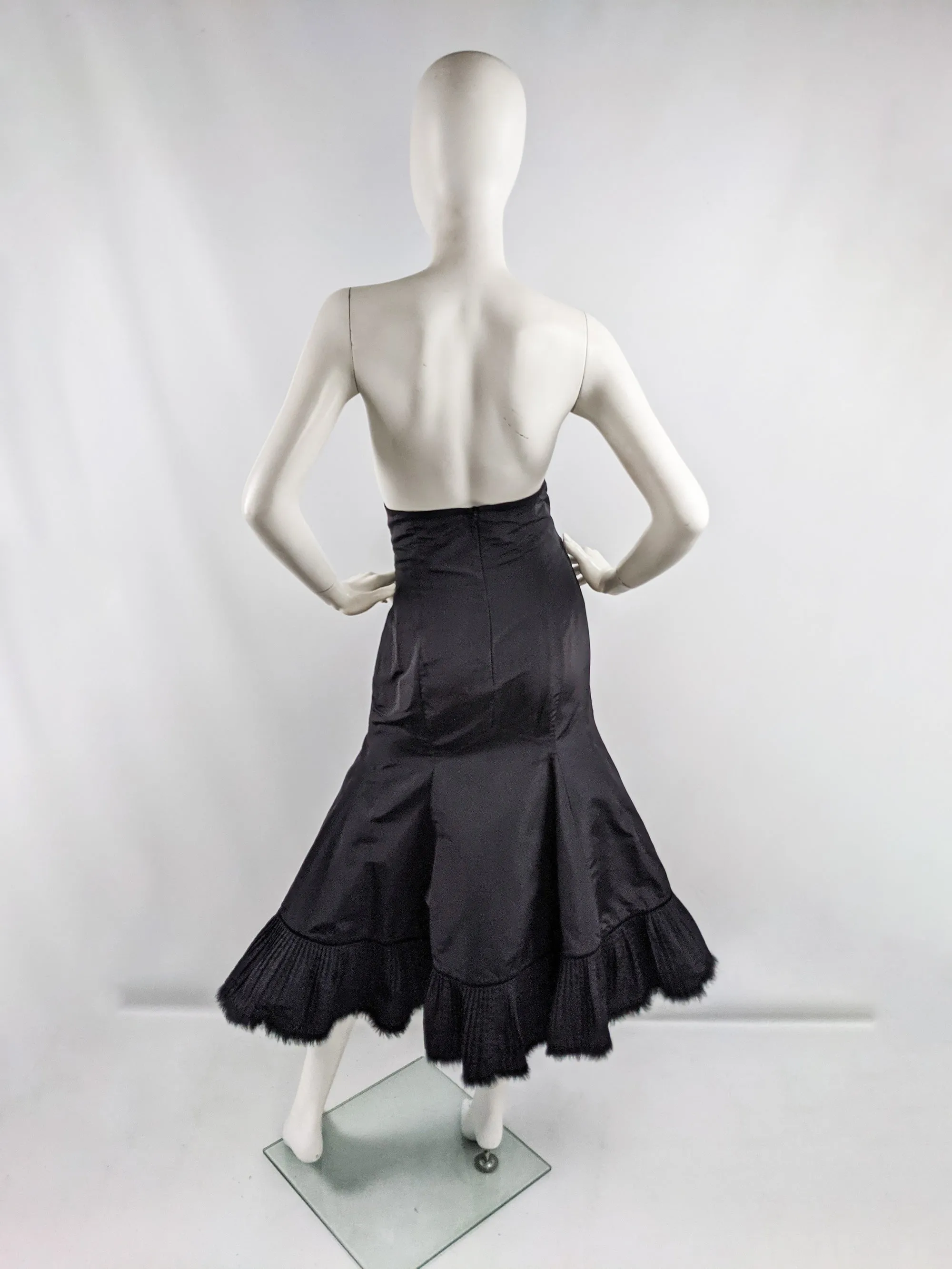 Preowned Black Ultra High Waist Structured Mermaid Skirt, A/W 2005