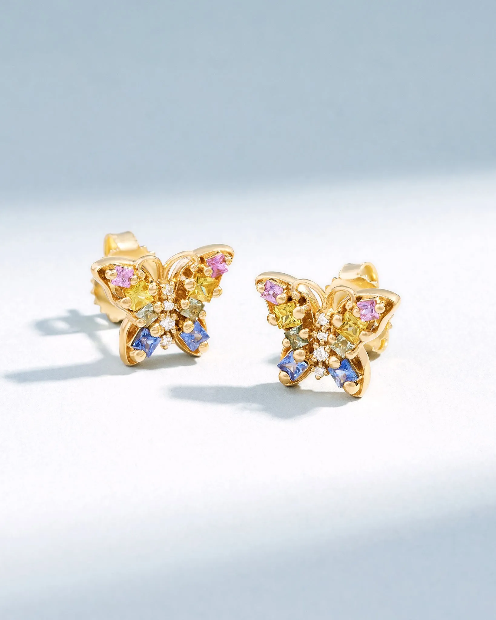 Princess Pastel Sapphire Mini Butterfly Studs