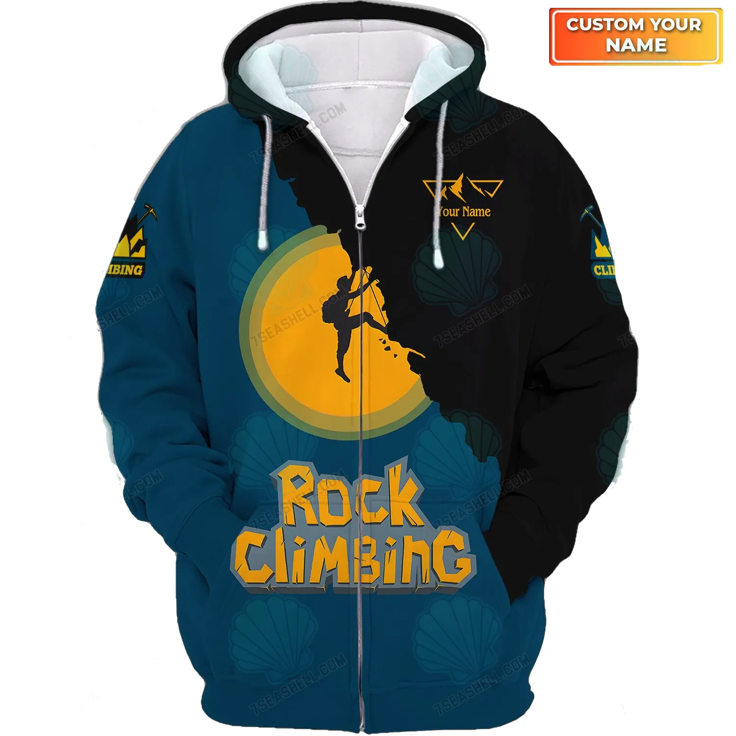 Rock Climbing Personalized Name 3D Sweatshirt Hoodie Shirt Custom Gift For Climbing Lovers