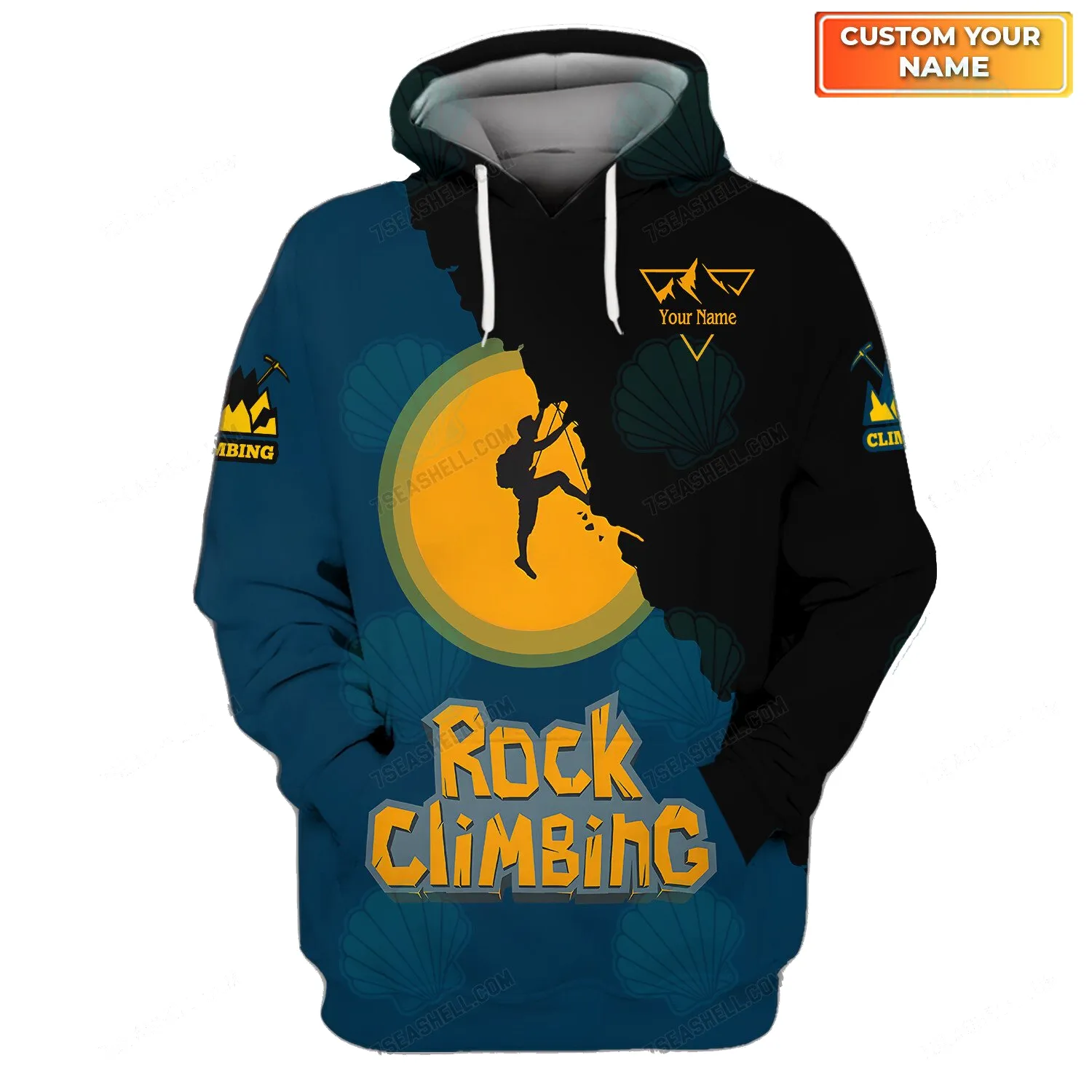 Rock Climbing Personalized Name 3D Sweatshirt Hoodie Shirt Custom Gift For Climbing Lovers