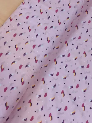 SALE - Shooting Stars Baby Pink Cotton Poplin