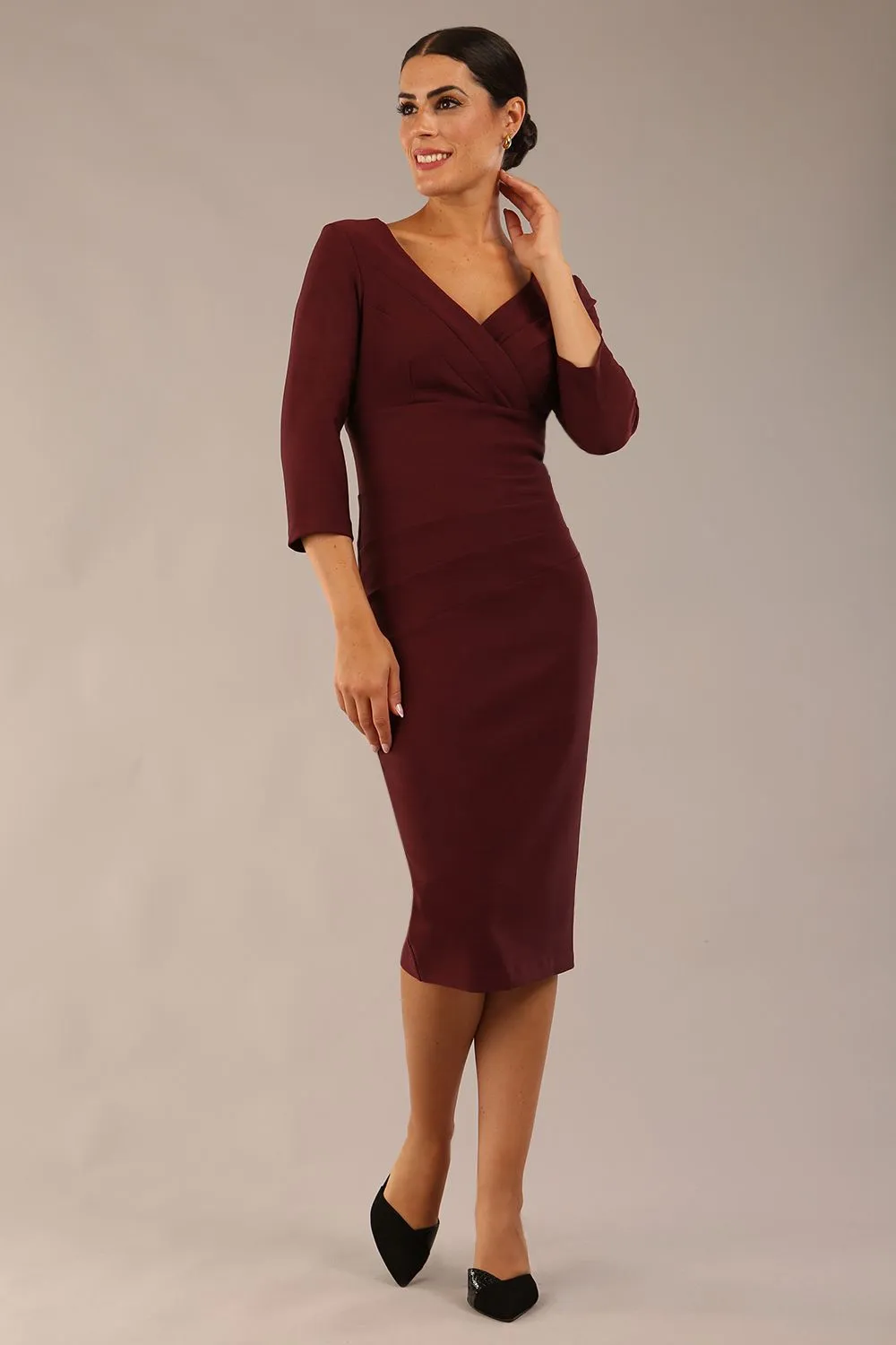 Seed Barton Sleeved Pencil Dress