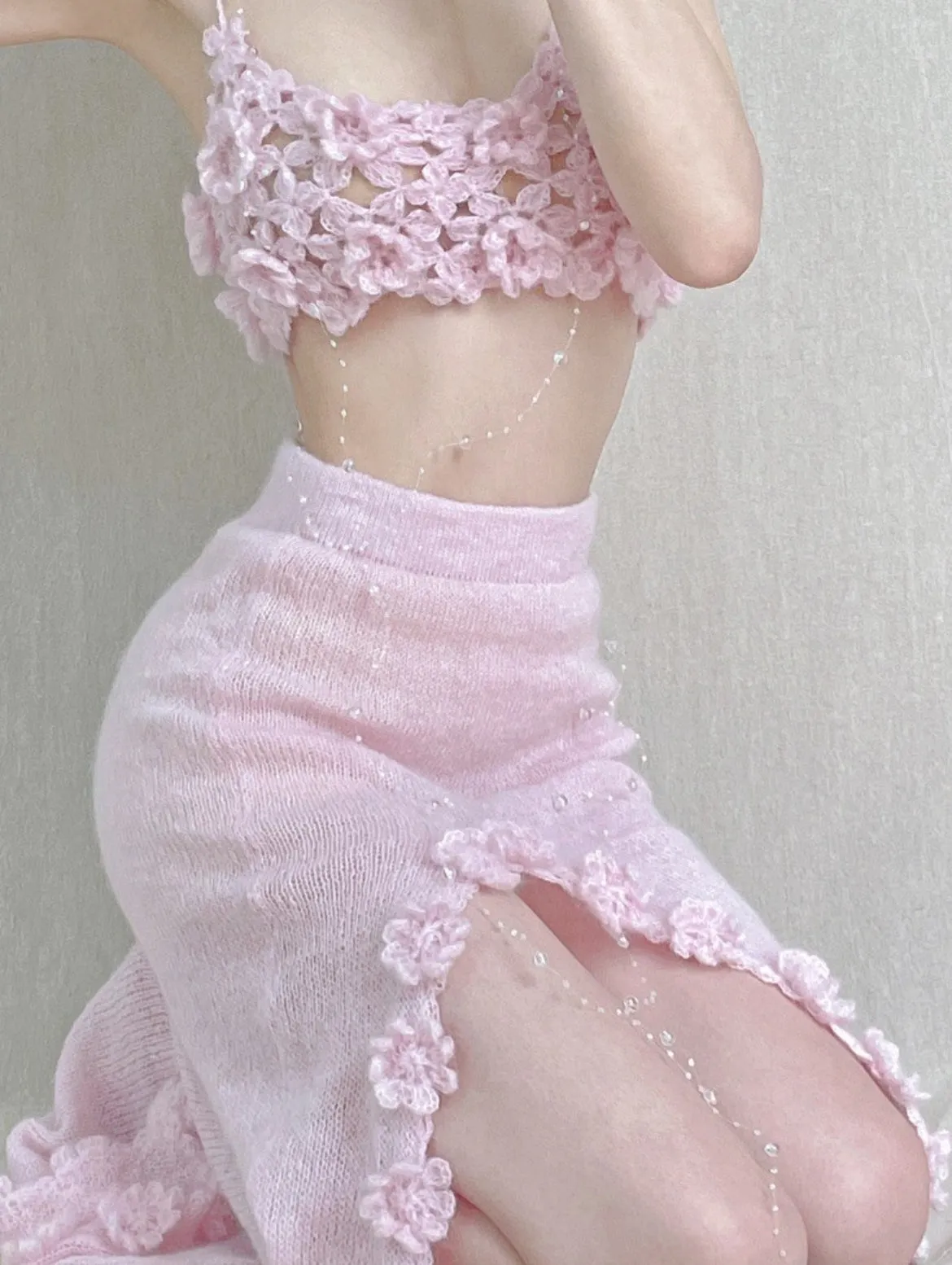 [Tailor Made] Rose Heaven Hand Knitted Dress Set