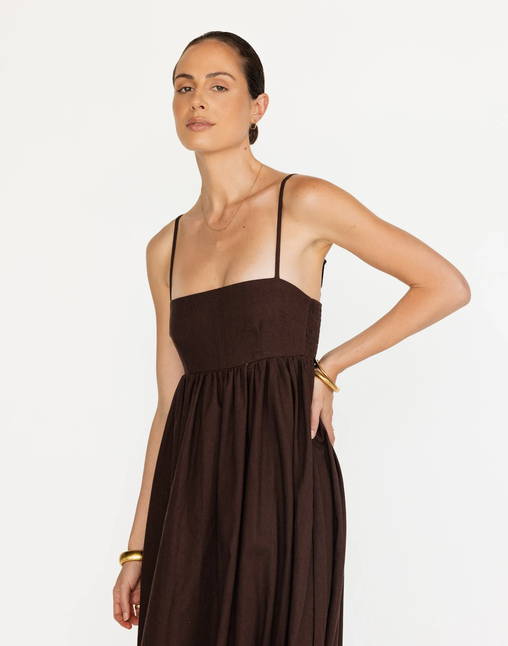 Tarsha Maxi Dress (Chocolate)