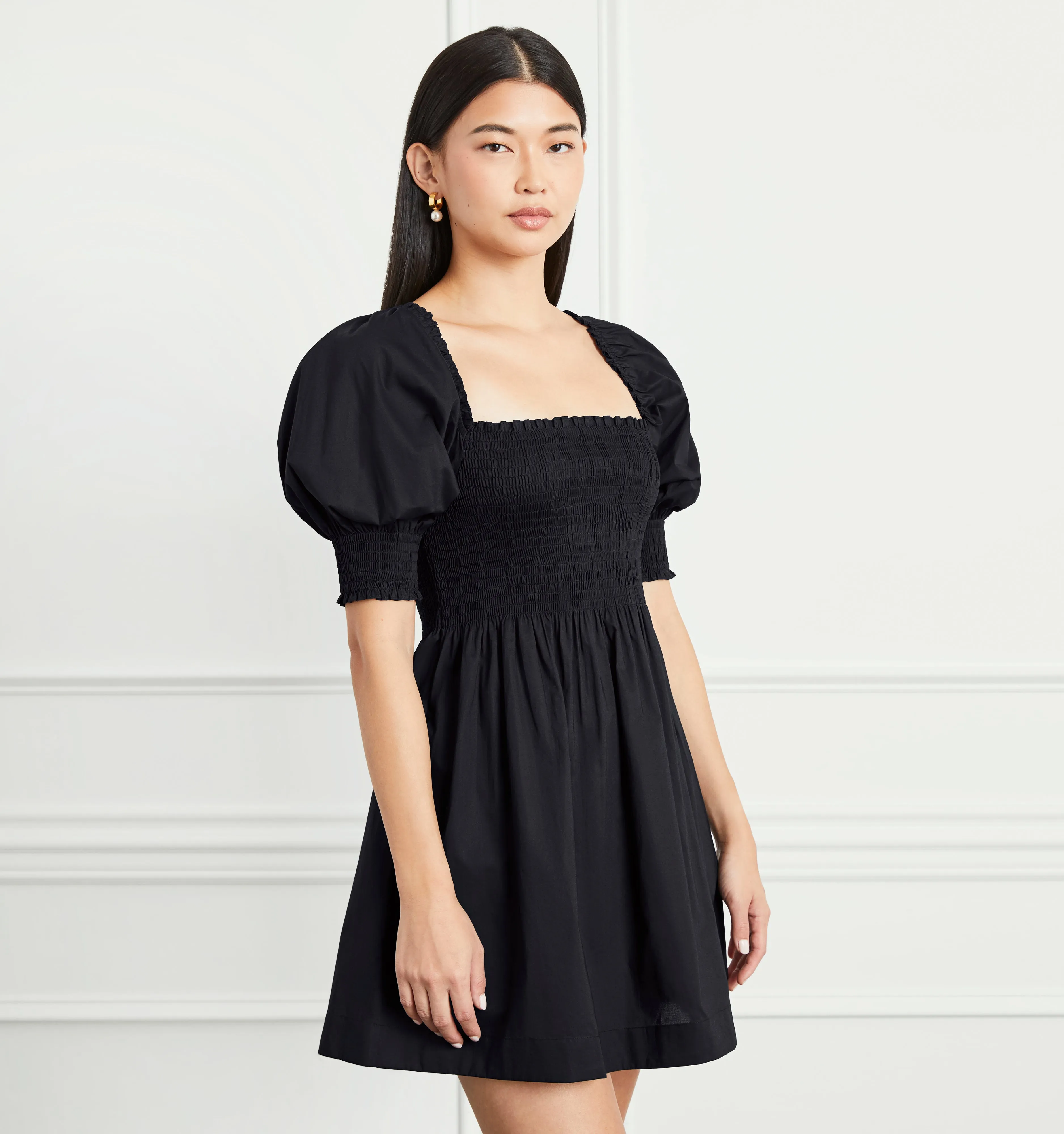 The Athena Nap Dress - Black Cotton