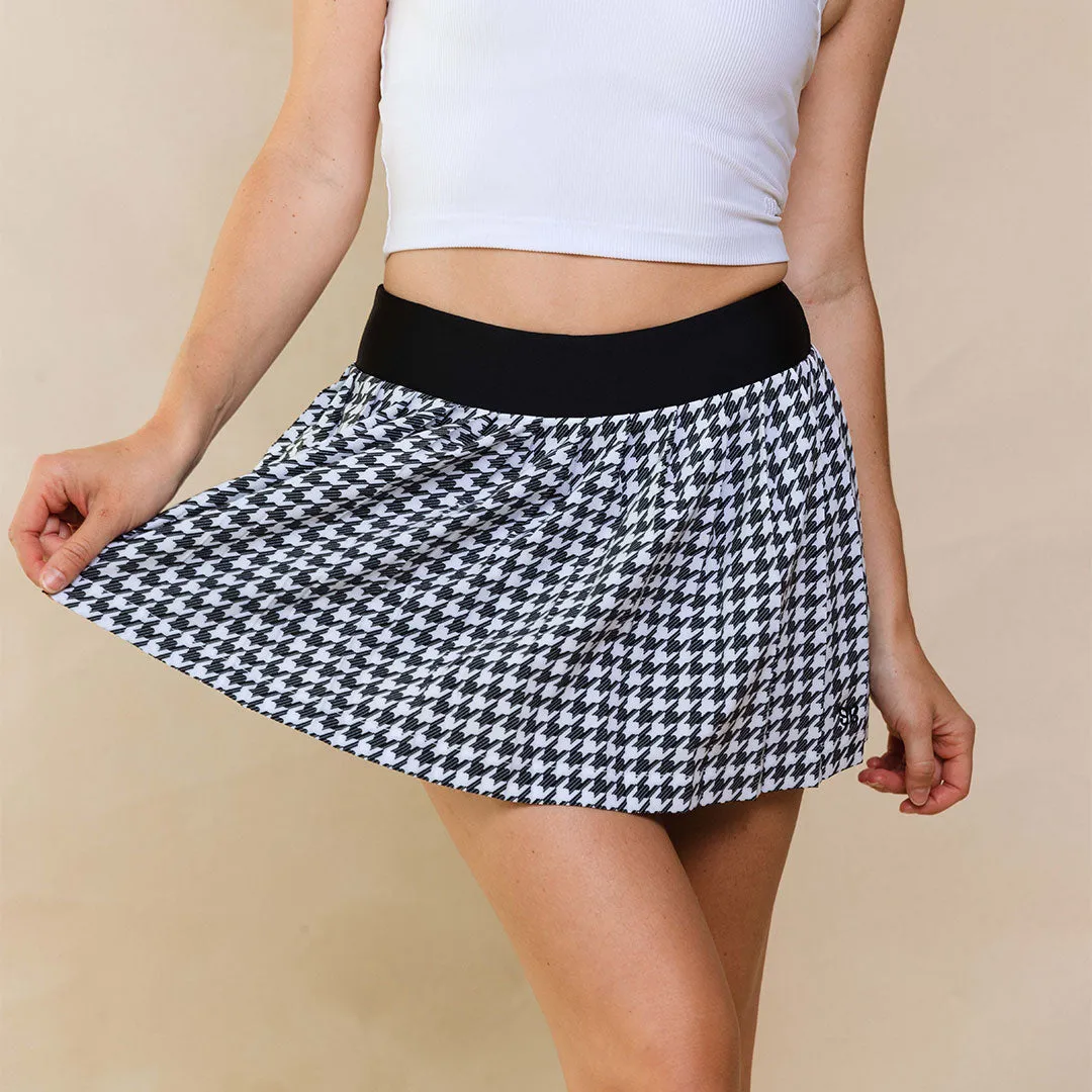 Tie Breaker Tennis Skirt, Houndstooth