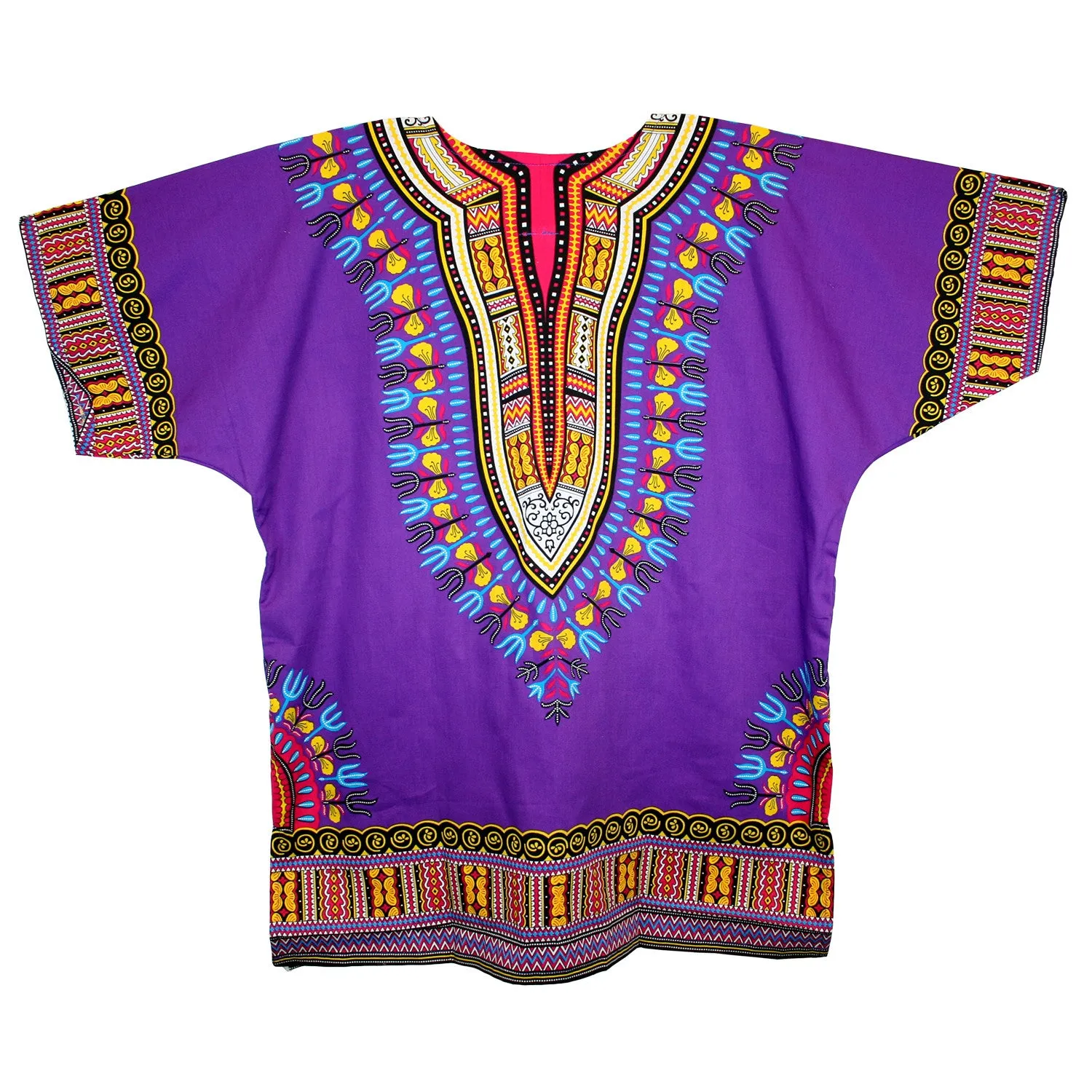 Unisex African Dashiki Cotton Shirt Tribal Traditional Print Hippie