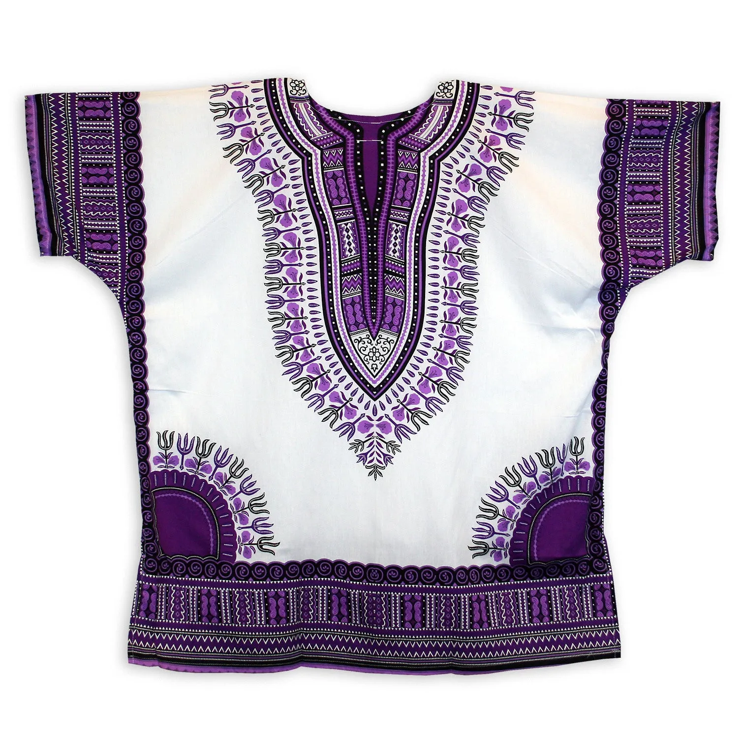 Unisex African Dashiki Cotton Shirt Tribal Traditional Print Hippie