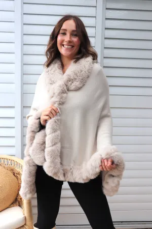 Victoria Luxury Faux Fur Cape