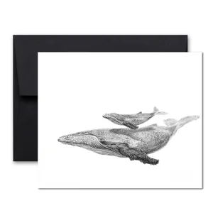 Whale with cub Greeting Card